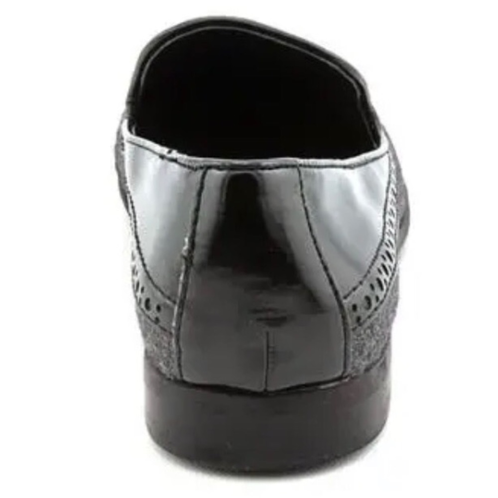 Franco Sarto Tweed Textured Patent Leather Loafers - Picture 3 of 11